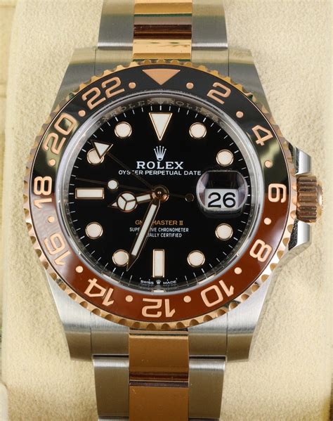 rolex gmt root beer two tone|Rolex root beer retail price.